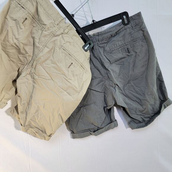 Bundle of x2 Springfield Cream & Gray 100% Cotton Shorts Men's Size 42 - Picture 7 of 9